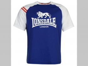 Lonsdale " New PROMO " royal (kráľovská modrá) pánske tričko s tlačeným logom 35%bavlna 65%polyester